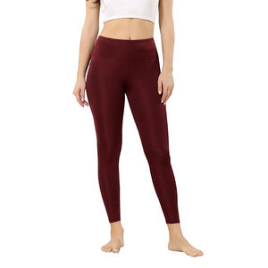 เลกกิ้งเอวสูงพร้อมดีไซน์กั๊กป้องกันการเสียดสี ควบคุมหน้าท้อง ผ้าเนื้อนุ่มไร้รอยต่อ เหมาะสำหรับออกกำลังกายและโยคะ - Product Image 1