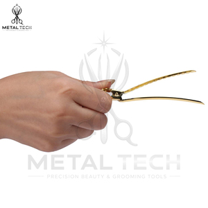 Pinces à cheveux professionnelles en métal doré, type bec de canard, pour le coiffage et le sectionnement, accessoires de coiffure robustes pour salon - Product Image 2