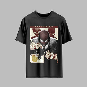 Camiseta Gráfica Oversize para Hombre, Estilo Streetwear, Algodón Lavado Ácido, con Estampado de Anime, Hombros Caídos, Corte Holgado, Casual - Product Image 5