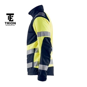 Veste de travail haute visibilité pour hommes, best-seller, en softshell, avec bandes réfléchissantes, manches longues, fermeture éclair, pour adultes. - Product Image 4