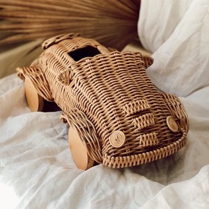 Coches de juguete de ratán natural de gran tamaño, accesorios para niños, juguetes de coche hechos a mano de buena calidad para bebés - Product Image 6