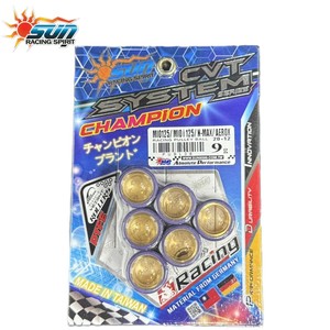 ชุดลูกกลิ้ง CVT SUN RACING WRL2012-9 ขนาด 20x12 มม. 9G สำหรับ MIO125 อะไหล่ไต้หวัน 6 ชิ้น - Product Image 5