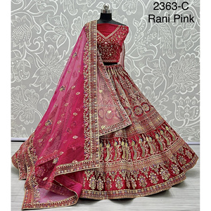 Collections de velours de mariée indienne pour mariée avec Zarkhan Work par Fabzone Model FZBELLA - Product Image 6