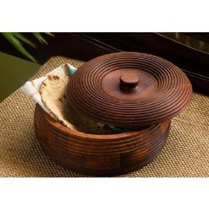 Adorable y Ecológica Caja de Madera para Chapati con Tapa de Vidrio Transparente, Apta para Lavavajillas, Cazuela para Cocinar en Casa, Almacenamiento y Servicio en la Cocina - Product Image 3