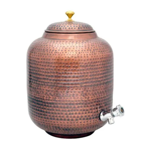 Handmade Pure Hammered <b>Copper</b> Water Dispenser With Leak-Proof Tap Ayurvedic Health Benefits Water Storage Tank 100% Pure <b>Copper</b> - Product Image 1