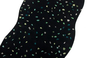 Tapis noir uni fait main, tissé à la main sur métier à tisser, en laine et jute, pour salon, chambre, style moderne et traditionnel - Product Image 4