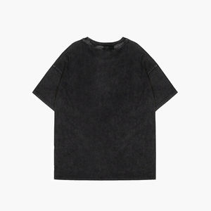 T-shirt unisexe élégant en polyester/coton, délavé à la pierre et à l'acide, coupe ajustée, respirant, confortable, durable, grandes tailles, haute qualité - Product Image 2