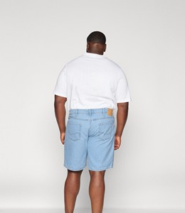 Shorts de Mezclilla Casuales y Transpirables para Hombre, Cintura Elástica Azul, 100% Algodón - Product Image 5