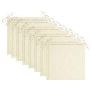 Juego de 8 Sillas de Jardín de Madera de Acacia Gris Sólida, Muebles de Patio 100% Poliéster - Product Image 6