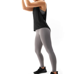Polyester Spandex High Waisted Tummy <b>Leggings</b> Grey Yoga Pants <b>Butt</b> <b>Lift</b> Tights Sports Fitness <b>Leggings</b> Made In Pakistan - Product Image 1
