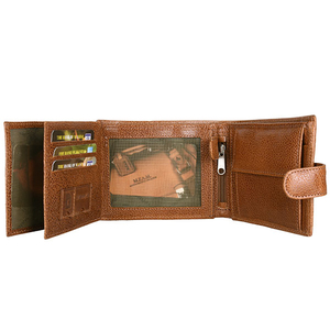 Cartera de Cuero Clásica Personalizada, Suministro Directo de Fábrica, Cartera Ligera y Duradera para Hombre, Producto Elegante y de Alta Calidad - Product Image 6