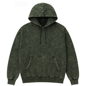 Sudadera con Capucha Oversize de Invierno con Lavado Ácido Personalizado, Estilo Urbano, de Algodón Grueso, Felpa, Ecológica y con Efecto Vintage - Product Image 4