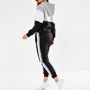 Conjunto Deportivo de Invierno para Mujer con Capucha, Sudadera de Manga Larga y Pantalones a Juego, de Forro Polar Sólido, Informal, para Correr, Fitness y Uso Diario - Product Image 4