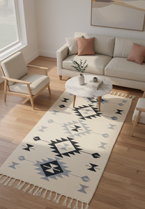 Housse de coussin en coton peluche tissée à motif floral moderne, lavable en machine, réversible, noire, pour camping, maison, pique-nique, voyage, prière 950 - Product Image 3