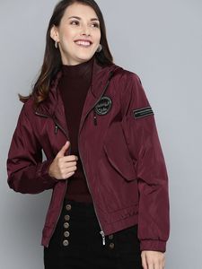 Blouson bomber d'hiver pour femme, style streetwear, toutes couleurs, avec capuche, patchs en chenille, broderie, impression sérigraphique, coupe-vent - Product Image 5