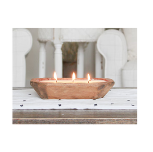 Portavelas de madera hecho a mano, resistente al calor, para decoración del hogar, centros de mesa, fiestas navideñas, cuenco de madera para velas. - Product Image 1