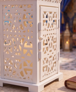 Modern <b>White</b> Temple Moroccan Style Candle Lantern Indore Decoration Lantern Hanging Stand for Decoration Candle Vessels - Product Image 4