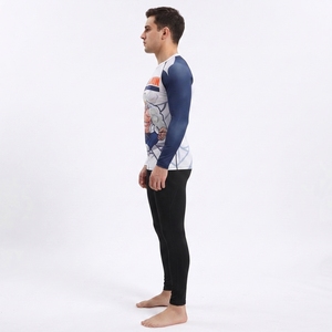 Camisetas de Gimnasio con Cuello Redondo para Hombre, Logotipo Personalizado, Sublimación, Diseño de Rashguard para MMA, BJJ y Surf - Product Image 3