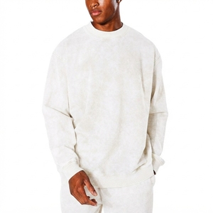 Sweat-shirt en molleton uni pour homme, coupe classique, 100% coton, écologique, à manches longues, design personnalisé, de haute qualité, lavage à l'acide, OEM - Product Image 1