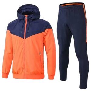 Men Color Blocking Tracksuit Set Full <b>Zip</b> <b>Hooded</b> Sweatshirt With Side Pockets Sporty Autumn Wear Regular Fit Polyester Cotton - Product Image 6
