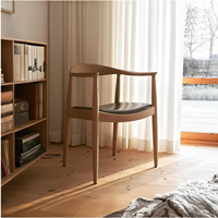 Chaise de salle à manger en chêne au design moderne, chaise d'appoint en bois pour la maison, le restaurant, la salle à manger, en provenance du Vietnam