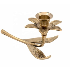 Hot Selling Brass <b>Table</b> Top Dish Candle Holder Decorative Solid Brass Candle Holder for <b>Table</b> Centerpiece Dinner <b>Party</b> Decor - Product Image 6