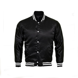 Men's <b>Red</b> And Gray Color Blocking Satin <b>Jacket</b> With Button Closure Satin Lining Regular Fit Autumn Casual Style - Product Image 6