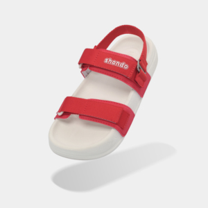 Vietnam Stylish Red and White <b>Platform</b> Sandals with Open Toe Casual Multi-Function Design - Product Image 2