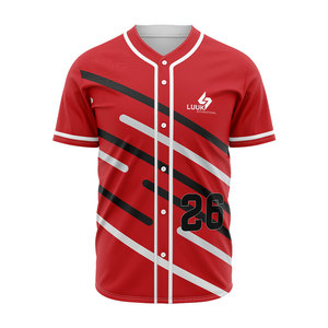 เสื้อเบสบอลทีมแบบสั่งทำพิเศษ พิมพ์ลายแบบซับลิเมชั่น ปักชื่อและหมายเลขส่วนตัว แห้งเร็ว ชุดกีฬา ขายส่ง - Product Image 5