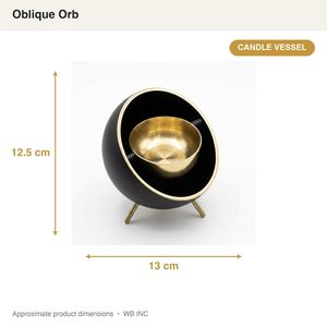 Portavelas de Latón Negro Mate Duradero de 12.5 cm con Espejo, Corte Angular, Decoración para el Hogar, Hotel, Boda, Mesa, Regalo, WB Inc. - Product Image 6
