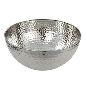 Bol de service en aluminium moulé martelé - Product Image 2