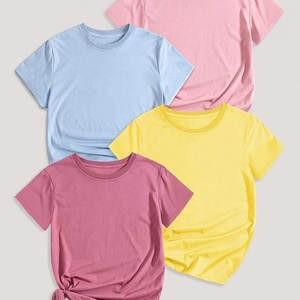 T-shirt col rond de luxe 100% coton pour hommes, conception de logo personnalisée, multicolore, coupe régulière, sérigraphie à manches courtes en soie - Product Image 2