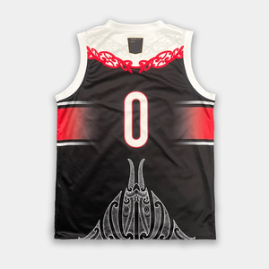 Maillot de basketball réversible personnalisé, uniforme double face par sublimation, noir et blanc, tenue d'équipe, vente en gros OEM - Product Image 5