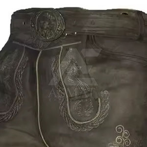 Pantalones Cortos de Cuero Estilo Alemán Hechos a Mano para Hombre con Diseños Bordados Clásicos 2026 - Product Image 3