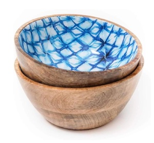 Tazón de madera esmaltada de diseño personalizado, tazón de madera esmaltada para ensalada, tazón de madera de mango, tazón de madera de acacia a un precio muy competitivo. - Product Image 1