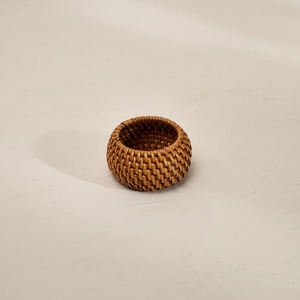 Anneau de serviette décoratif en rotin naturel fait main, style rustique, pour décoration de table de salle à manger, mariage, fête, événement, fournisseur d'articles de table - Product Image 6