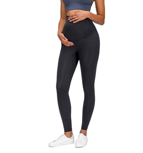 Custom Maternity <b>leggings</b> for women breathable stretch fabric OEM design perfect for activewear gymwear and team branding - Product Image 1