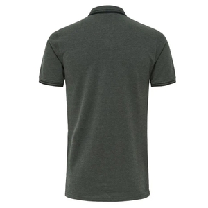 Chemise homme gris foncé à manches courtes, couleur unie, style décontracté, boutonnée, coupe classique, en maille, infroissable - Product Image 3