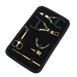 Kit d'outils professionnels pour extensions de cheveux noirs avec pince à extensions, outil à crochet pour extensions adhésives, aiguilles à coudre courbées et mini-ciseaux - Product Image 1