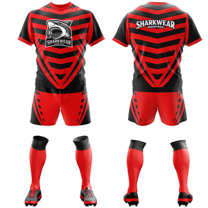 Ensemble d'uniformes de rugby sur mesure, design OEM, unisexe, nouveau style, entièrement sublimé, tissu polyester, vêtements de sport, séchage rapide. - Product Image 6