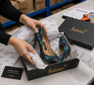 Vente en gros de chaussures à talons aiguilles pour femmes, spéciales mariage écossais, à motif tartan, à bout pointu, personnalisables (marque, logo, motif tartan) - Product Image 6