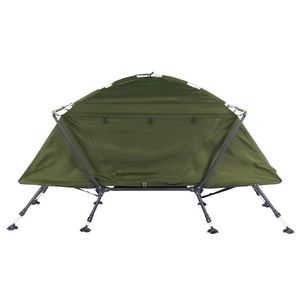 Tente de camping pliable verte 84,6*34,5*49,2 pouces avec lit intégré, double et luxueuse, pour 4 à 6 personnes, pour le camping familial en plein air - Product Image 3