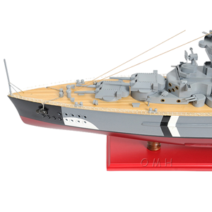 Maqueta de Barco Bismarck Hecha a Mano, Decoración Náutica para Hotel, Oficina, Hogar y Regalo - Contacto para Venta al por Mayor - Product Image 4