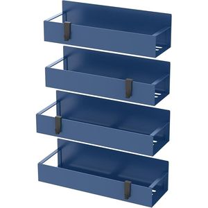 Set di 4 Organizzatori Magnetici Blu Royal per Spezie, per Frigorifero e Forno, Gestione Efficiente della Cucina - Product Image 3