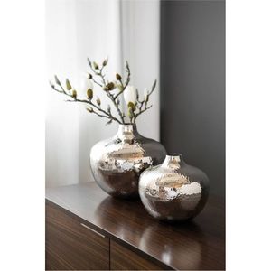 Luxury Hammered Silver Metal <b>Vase</b> <b>Set</b> Modern Aluminum Decorative Flower Pot Centerpiece for Home Wedding Hotel Table Decor <b>Vase</b> - Product Image 1