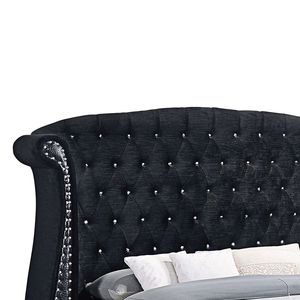 Cama Tamsin Black Eastern King con Cabecera Tapizada - Product Image 3