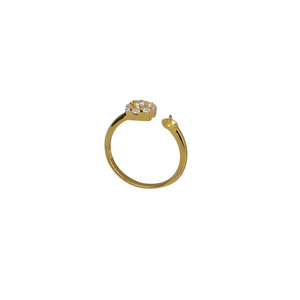 Ensemble de bijoux tendance pour femmes, argent S925, bague ouverte, boucles d'oreilles épaisses en perles avec support vide, DIY 1307 - Product Image 5