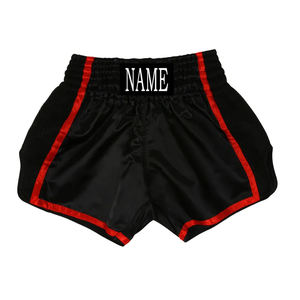 Pantalones Cortos Personalizados de Muay Thai, Kickboxing, MMA, para Entrenamiento y Combate, de Satén, con Cintura Elástica, Logotipo OEM, al por Mayor - Product Image 1