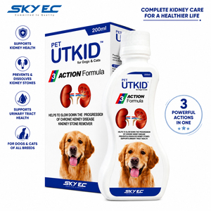 PET UTKID น้ำยาบำรุงสุขภาพไตและระบบทางเดินปัสสาวะสำหรับสุนัขและแมว 200 มล. ช่วยลดการเกิดนิ่วในไตด้วยสารสกัดจากสมุนไพร สูตร 3 ประสิทธิภาพ - Product Image 5