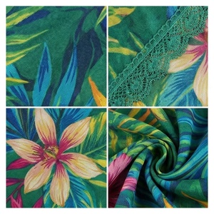 Chal de Chifón con Estampado Tropical para Mujer, Bufanda Larga Informal para el Verano, Accesorio de Moda Multifuncional - Product Image 4